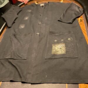 Blue Fish Charcoal Button-Up jacket size. 3x